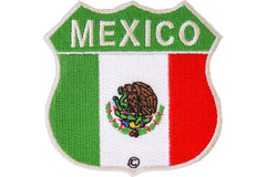 Mexico Shield Flag Patch - 2.75x2.75 inch