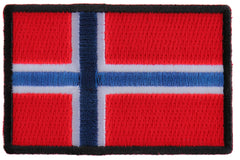 Norway Flag Patch - 3x2 inch