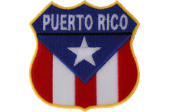 Puerto Rico Shield Flag Patch - 2.75x2.75 inch