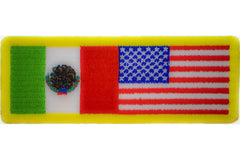 USA Mexico Patch - 4x1.5 inch