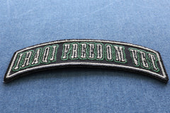 Iraqi Freedom Vet Rocker Small Patch - 3.75x1.5 inch