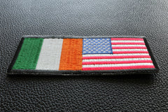 Irish American Flag Patch - 4x1.75 inch