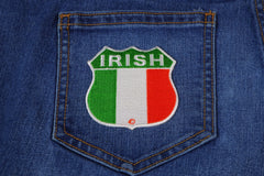 Irish Shield Flag Patch - 2.75x2.75 inch