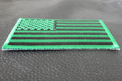 Kelly Green American Flag Patch - 3x2 inch