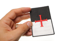 Knights Templar Flag Patch - 2.5x3.5 inch