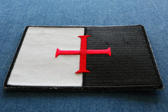 Knights Templar Flag Patch - 2.5x3.5 inch