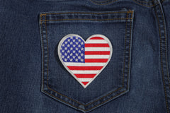 Love USA Heart Patch - 3x3 inch