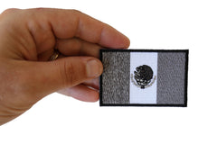 Mexican Flag in Black White and Gray - 3x2 inch