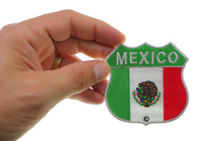 Mexico Shield Flag Patch - 2.75x2.75 inch