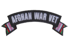 Afghan War Vet Small Ribbon Rocker - 4x1.5 inch