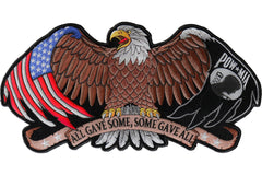 All Gave Some and Some Gave All POW MIA Eagle Patch - 12x6.1 inch