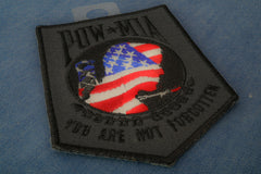 American Flag POW MIA Patch - 2.5x3.25 inch