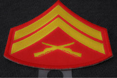 Corporal Patch in Red and Yellow - 3x3.2 inch