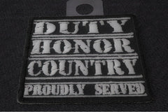 Duty Honor Country Proudly Served Patch - 2.5x2.5 inch