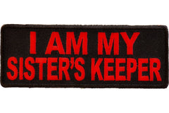 I Am My Sister's Keeper Patch In Red - 4x1.5 inch