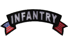 Infantry Small Flag Rocker Patch - 4x1.5 inch