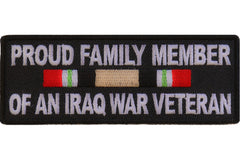 Proud Family Iraq War Vet Patch - 4x1.5 inch