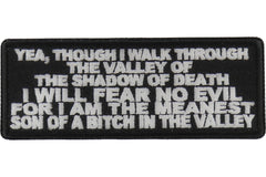 Valley Of The Shadow Of Death Patch - 4x1.5 inch