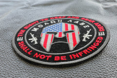 Molon Labe Spartan Helmet, The Right to Keep and Bear Arms Shall Not Be Infringed Patch - 4x4 inch