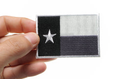 Monochrome Texas Flag Patch - 3x2 inch