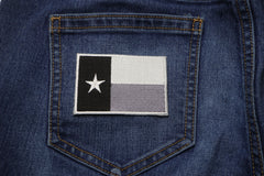 Monochrome Texas Flag Patch - 3x2 inch