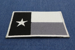 Monochrome Texas Flag Patch - 3x2 inch