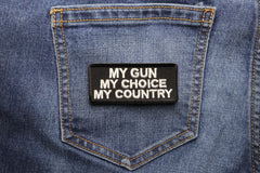 My Gun My Choice My Country Patch - 3x1.25 inch