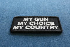 My Gun My Choice My Country Patch - 3x1.25 inch