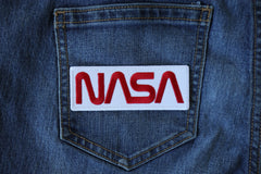 NASA Novelty Iron on Patch - 4x1.5 inch