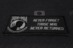 Never Forget Those Who Never Returned POW MIA Patch - 4.5x2 inch