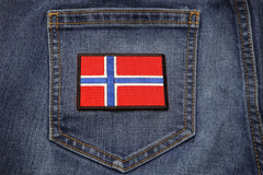 Norway Flag Patch - 3x2 inch