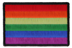 Rainbow Flag LGBTQ Iron on Novelty Patch - 3x2 inch