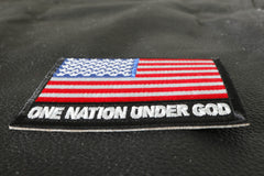 One Nation Under God American Flag Patch - 3x2.75 inch