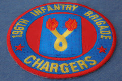 196th Infantry Brigade Patch Chargers - 3x3 inch