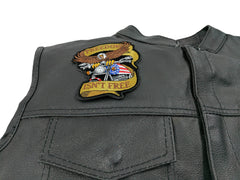 Patriotic Eagle Biker Small Iron on Patch Freedom Isn't Free - 3.75x4.25 inch