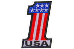 1 USA Patriotic Iron on Patch - 2x3 inch