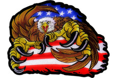 American Flag Eagle and Talons Patch - 11.2x9 inch