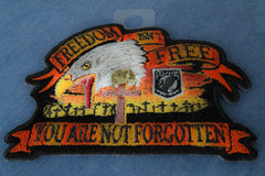 Freedom Isn't Free Eagle Small Patriotic Iron on Patch - 4x3 inch