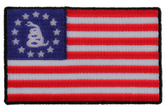 Gadsden American Flag Patch - 3.5x2.2 inch