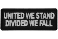 United We Stand Divided We Fall Patch - 4x1.5 inch