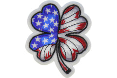 US Flag 4 Clover Leaf Patch - 3x3 inch