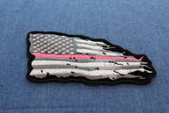 American Flag with Pink Stripe - 4x3 inch