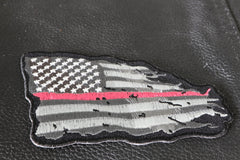 American Flag with Pink Stripe - 4x3 inch