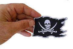 Pirate Skull Flag Patch - 3.5x2.5 inch