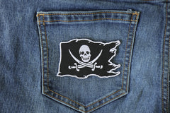 Pirate Skull Flag Patch - 3.5x2.5 inch