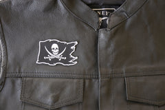 Pirate Skull Flag Patch - 3.5x2.5 inch