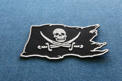 Pirate Skull Flag Patch - 3.5x2.5 inch