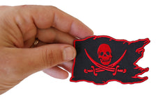 Pirate Flag Skull and Crossed Swords Patch - 3.5x2.5 inch