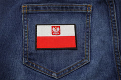 Poland Flag Patch - 3x2 inch