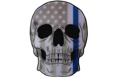 American Flag Blue Stripe Skull Patch - 9.25x12 inch